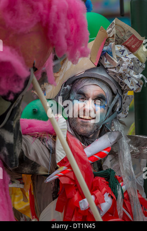 Homme habillé en costume et de célébrer le 17 juin, jour de l'indépendance de l'Islande, Reykjavik Banque D'Images