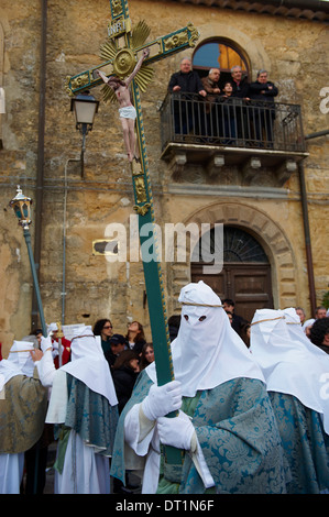 Procession le Vendredi saint, Enna, Sicile, Italie, Europe Banque D'Images