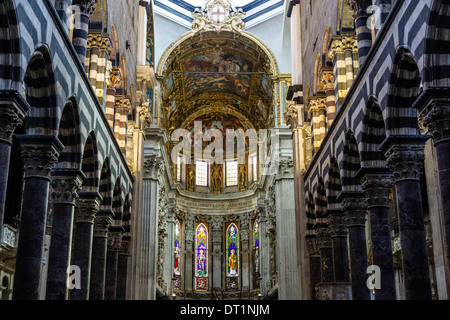 La Cathédrale San Lorenzo, Gênes, Ligurie, Italie, Europe Banque D'Images