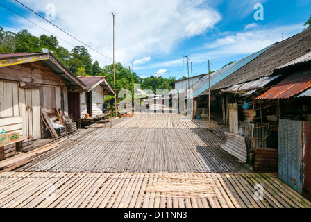 Annah Rais Bidayuh longue maison, Kuching, Sarawak, Bornéo Malaisien, en Malaisie, en Asie du sud-est, d'Asie, Banque D'Images