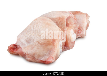 Cuisses de poulet cru isolated on white Banque D'Images