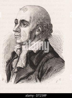 Portrait de Chalier - gravure XIX ème siècle français Banque D'Images