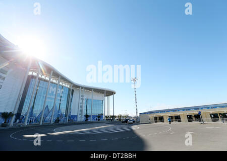 Sochi, Russie. Feb 6, 2014. Vues générales du village olympique. Sotchi Jeux Olympiques d'hiver de 2014 à Sotchi, Russie. Credit : Yusuke Nakanishi/AFLO SPORT/Alamy Live News Banque D'Images