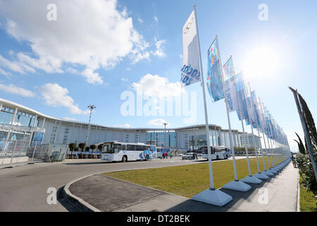 Sochi, Russie. Feb 6, 2014. Vues générales du village olympique. Sotchi Jeux Olympiques d'hiver de 2014 à Sotchi, Russie. Credit : Yusuke Nakanishi/AFLO SPORT/Alamy Live News Banque D'Images