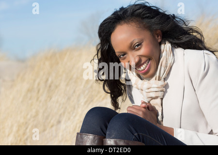 États-unis, Illinois, Waukegan, Portrait de jeune femme Banque D'Images