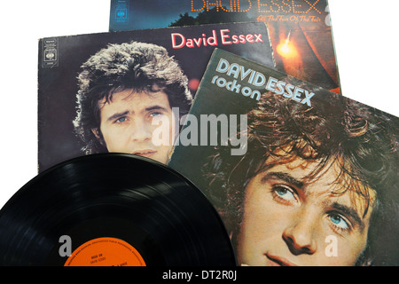 David Essex LP records Banque D'Images