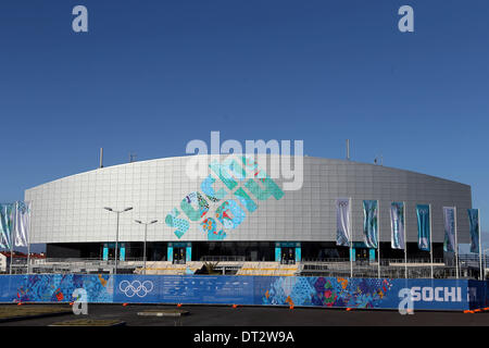 Sochi, Russie. Feb 6, 2014. Les XXIIES JEUX OLYMPIQUES D'hiver de 2014 à Sotchi, les Jeux Olympiques, Olympische Winterspiele Sotschi 2014 l'Arène Adler, Crédit photo : dpa alliance/Alamy Live News Banque D'Images