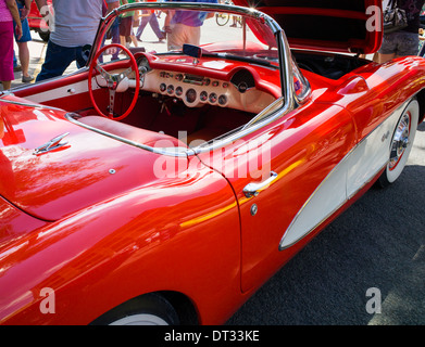 1957 Chevrolet Corvette Stingray, Ange de Shavano Car Show, collecteur de fonds pour Chaffee Comté Recherche & sauvetage sud, Salida, CO Banque D'Images