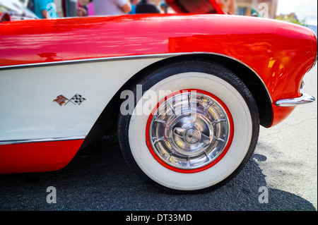 1957 Chevrolet Corvette Stingray, Ange de Shavano Car Show, collecteur de fonds pour Chaffee Comté Recherche & sauvetage sud, Salida, CO Banque D'Images