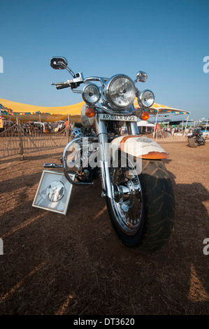 Des vélos à l'Inde la Bike Week 2014 tenue au Nord de Goa Vagator Beach en janvier . Vu autour de 4000 vélos à l'ensemble de l'Inde . Banque D'Images