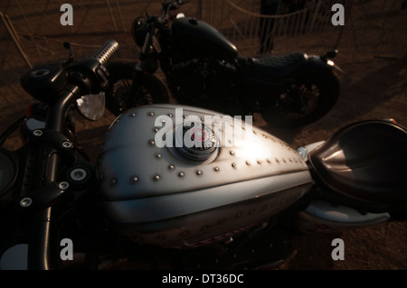 Des vélos à l'Inde la Bike Week 2014 tenue au Nord de Goa Vagator Beach en janvier . Vu autour de 4000 vélos à l'ensemble de l'Inde . Banque D'Images