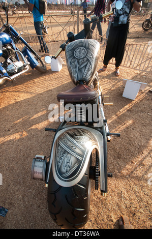 Des vélos à l'Inde la Bike Week 2014 tenue au Nord de Goa Vagator Beach en janvier . Vu autour de 4000 vélos à l'ensemble de l'Inde . Banque D'Images