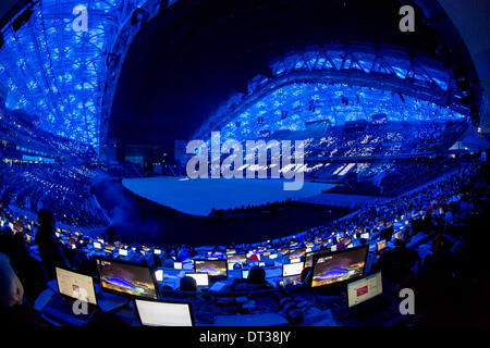 Sotchi, Krasnodar, Russie. 07Th Feb 2014. Sochi, Russie. 07Th Feb 2014. Cérémonies d'ouverture pour les XXIIES JEUX OLYMPIQUES D'hiver de Sotchi 2014. Stade FISHT, Adler/Sochi, Russie : Action Crédit Plus Sport Images/Alamy Live News Banque D'Images
