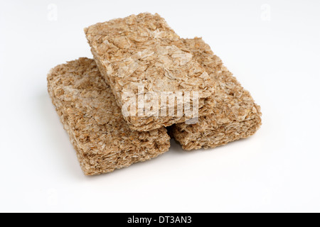 Biscuits de blé à grains entiers Céréales Petit déjeuner Banque D'Images