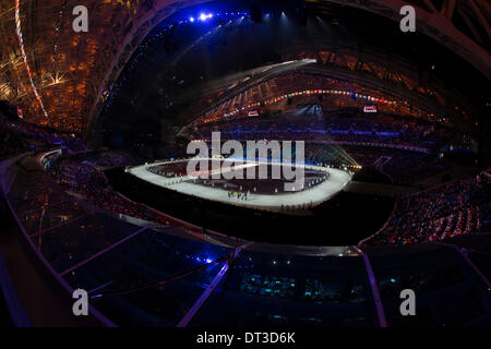 Sotchi, Krasnodar, Russie. 07Th Feb 2014. Coulisses pendant la cérémonie d'OUVERTURE DES XXIIES JEUX OLYMPIQUES d'au stade olympique Fisht : Action Crédit Plus Sport Images/Alamy Live News Banque D'Images