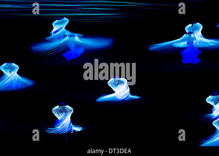 Sotchi, Krasnodar, Russie. 07Th Feb 2014. Coulisses pendant la cérémonie d'OUVERTURE DES XXIIES JEUX OLYMPIQUES d'au stade olympique Fisht : Action Crédit Plus Sport Images/Alamy Live News Banque D'Images