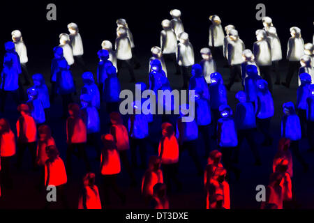 Sotchi, Krasnodar, Russie. 07Th Feb 2014. Coulisses pendant la cérémonie d'OUVERTURE DES XXIIES JEUX OLYMPIQUES d'au stade olympique Fisht : Action Crédit Plus Sport Images/Alamy Live News Banque D'Images