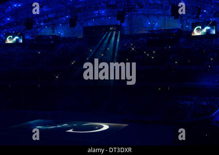 Sotchi, Krasnodar, Russie. 07Th Feb 2014. Coulisses pendant la cérémonie d'OUVERTURE DES XXIIES JEUX OLYMPIQUES d'au stade olympique Fisht : Action Crédit Plus Sport Images/Alamy Live News Banque D'Images