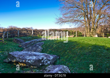 L'Coldrum Long Barrow, également connu sous le nom de Coldrum Stones, sont les vestiges d'un chambré long barrow Banque D'Images