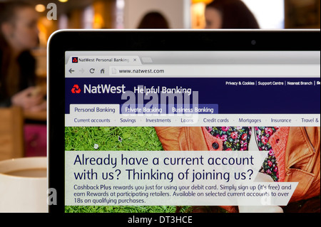 Le site web de Natwest tourné dans un environnement (usage éditorial uniquement : -Print, télévision, e-book et le comité éditorial du site). Banque D'Images