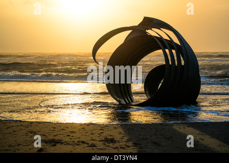 Mary's Shell Sculpture à Cleveleys sur la côte de Fylde Lancashire en Angleterre Banque D'Images