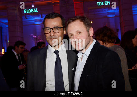 Berlin, Allemagne. 7 Février, 2014. Erol Sander et Samuel Finzi assistant à l'heure bleu de travail à la 64e Festival International du Film de Berlin Berlinale 2014 / le 7 février 2014 à Berlin, Allemagne. Photo : afp/Alamy Live News Banque D'Images