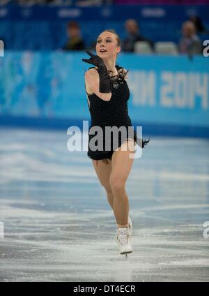 Sochi, Russie. Feb 8, 2014. Women's Short programme de danse à l'Iceberg Skating Palace pendant les Jeux Olympiques d'hiver de 2014 à Sotchi. Crédit : Paul Kitagaki Jr./ZUMAPRESS.com/Alamy Live News Banque D'Images