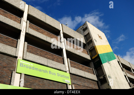 Station de Bus Broadmarsh et Parking,Nottingham, Royaume-Uni. Banque D'Images