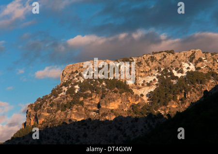 Paysage rocheux, Parc Naturel des Sierras de Cazorla, Segura y Las Villas Jaen-province, région d'Andalousie, Espagne ; Europe Banque D'Images