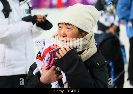 Sochi, Russie. Feb 8, 2014. Keiko Uemura : Ski acrobatique Bosses femmes à 'final' ROSA KHUTOR Parc extrême pendant la SOTCHI Jeux Olympiques d'hiver de 2014 à Sotchi, Russie . Credit : YUTAKA/AFLO SPORT/Alamy Live News Banque D'Images