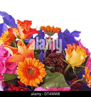 Bouquet de fleurs de fragment isolé sur fond blanc. Libre. Banque D'Images