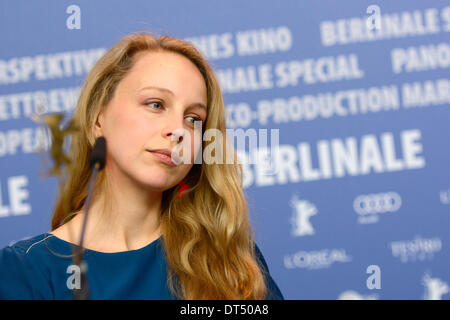 Berlin, Allemagne. Le 08 février, 2014. Petra Schmidt-Schaller 'Stereo' au cours de la conférence de presse au 64e Festival International du Film de Berlin Berlinale 2014 / le 08 février 2014 à Berlin, Allemagne. Photo : afp/Alamy Live News Banque D'Images