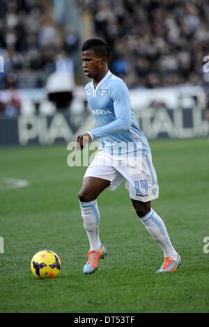 Rome, Italie. Feb 9, 2014. Rome, Italie - 9 Février, 2014. Keita' durant. Football / soccer italien de série : un match entre SS Lazio et l'AS Roma au Stadio Olimpico à Rome, Italie. Credit : Giuseppe Maffia/NurPhoto ZUMAPRESS.com/Alamy/Live News Banque D'Images