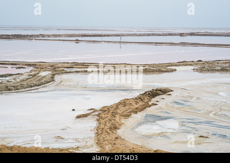 Salt Flats, Walvis Bay, Namibie, Afrique. Banque D'Images