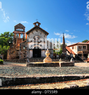 Ancien village Altos de Chavon Banque D'Images