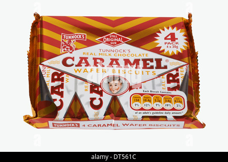 Caramel biscuits Tunnocks Banque D'Images