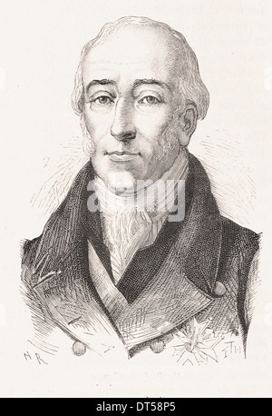 Portrait du Prince de Condé - gravure XIX ème siècle français Banque D'Images