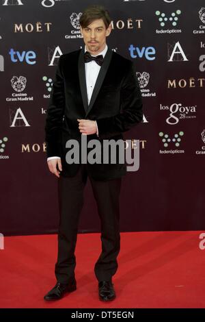 Madrid, Espagne. Feb 9, 2014. Adrian Lastra assiste à Goya Cinema Awards 2014 au Centro de Congresos Príncipe Felipe le 9 février 2014 à Madrid, Espagne (Image credit : Crédit : Jack Abuin/ZUMAPRESS.com/Alamy Live News) Banque D'Images