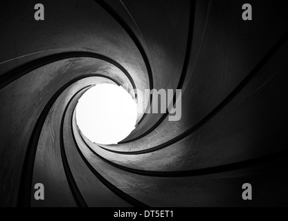 3d abstrait l'action canon metal concept Banque D'Images