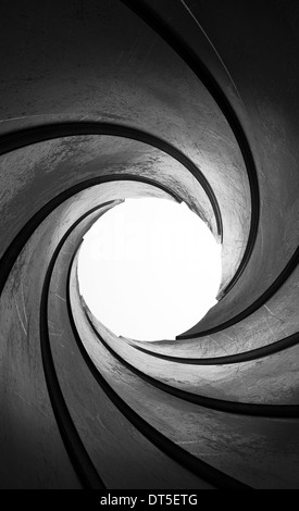 L'intérieur concept focus canon swirl direction Banque D'Images