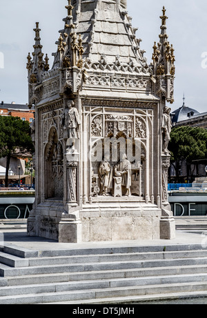 Cristobal Colon, l'image de la ville de Madrid, son architecture caractéristique Banque D'Images