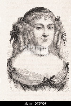 Portrait de Madame de Sévigné - la gravure française XIX ème siècle Banque D'Images