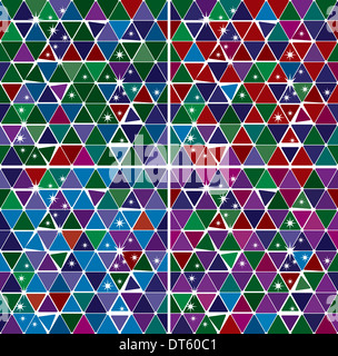 Jeu de motifs lumineux triangle Gem Banque D'Images