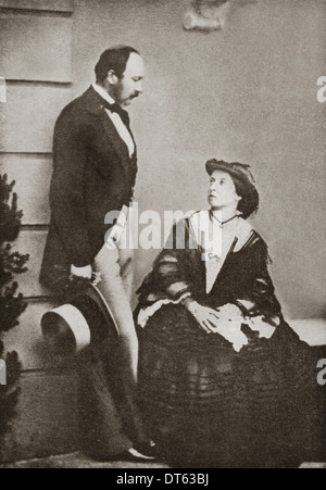 Prince Albert mari consort et la reine Victoria en 1860. À partir des archives de communiqués de presse (anciennement Service Portrait Portrait Service). Banque D'Images