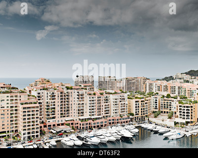 Vue sur les yachts et port, Monte Carlo, Monaco Banque D'Images