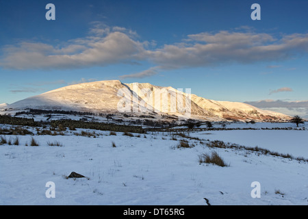 Blencathra Afternoom hiver gelé de Tewet Tarn Banque D'Images