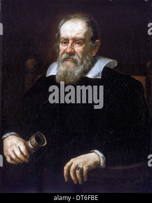 GALILEO GALILEI (1564-1642) mathématicien et astronome italien dans le Bâtiment Justus Sustermans 1636 portrait par Banque D'Images