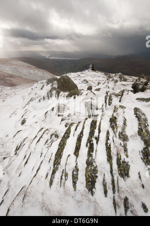 Vue du malade vers le lac Windermere, Bell Kentmere, Horseshoe Lake District National Park Banque D'Images