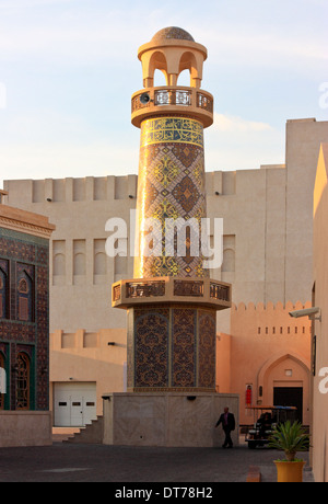 Minaret de la mosquée de Katara Cultural Village, Doha, Qatar Banque D'Images