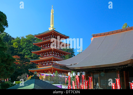 Takahata Fudo cinq pagode du temple histoire Tokyo Japon Banque D'Images